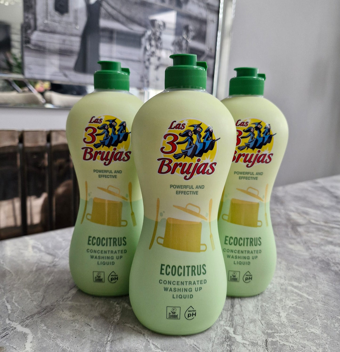 New in 3 witches washing up liquid eco citrus   concentrated